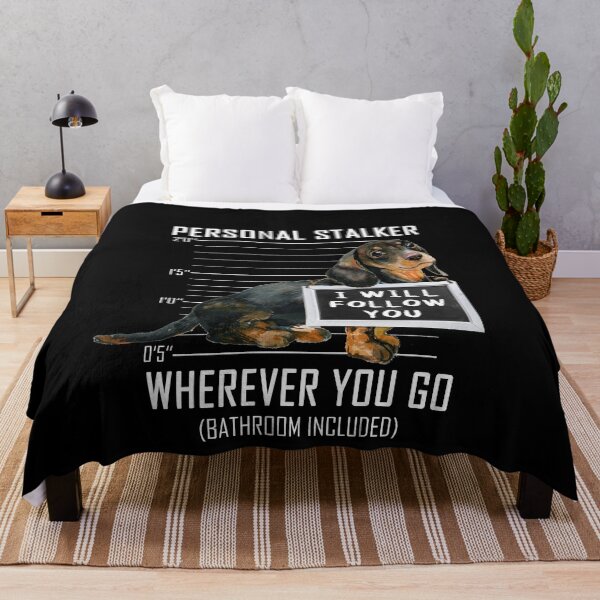 Item preview, Dachshund Dog Personal Stalker I Will Follow You Mugshot Jail designed and sold by theshirtinator.