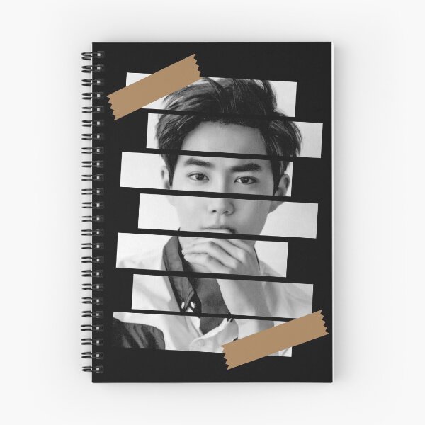 Item preview, Kim Junmyeon EXO Suho Korean Kpop Monochrome Stripe Design designed and sold by Piosenka Art.