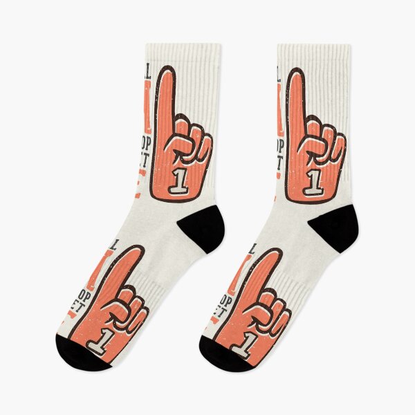 Item preview, T-shirt Design Slogan Typography Set Your Goal High Don't Stop Until You Get There with Number One Cheering Gloves Vintage Illustration designed and sold by Peekonet.