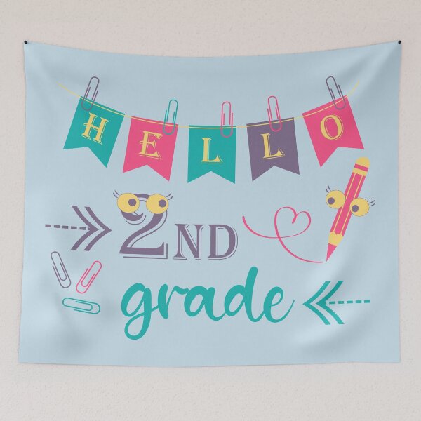 Item preview, Hello second grade Hello 2nd grade designed and sold by CutieBlue.