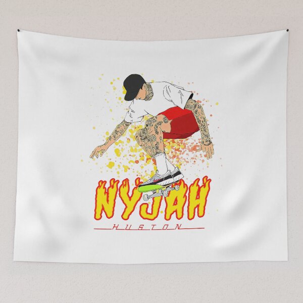 Item preview, Nyjah Huston Skateboarder Skateboard Retro  designed and sold by LewisVidales.