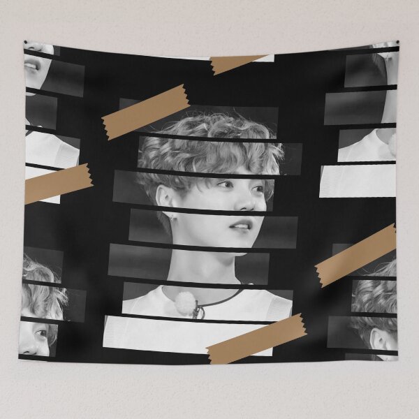Item preview, Lu Han EXO Luhan Korean Kpop Monochrome Stripe Design designed and sold by Piosenka Art.