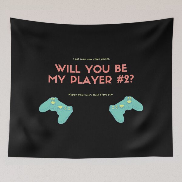 Item preview, Valentines day gamer - Will you be my player number 2?  designed and sold by TheContactor.