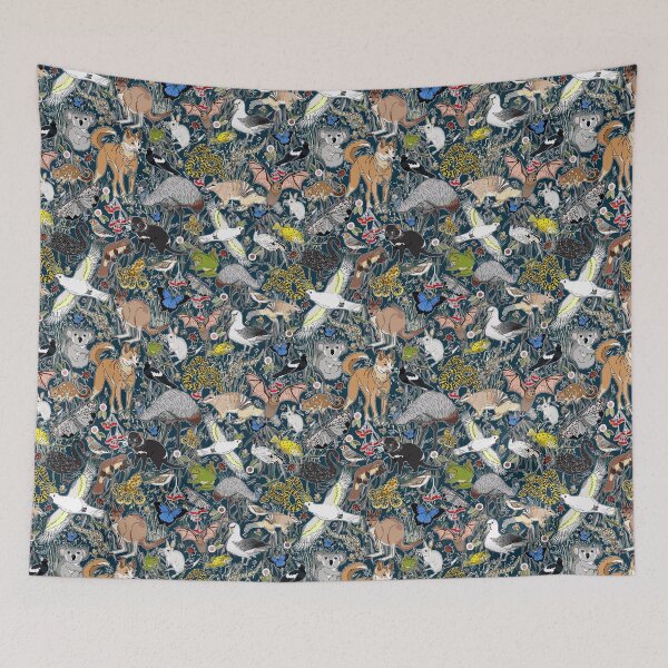 Item preview, fauna Australiana - teal designed and sold by Claire Bowley.