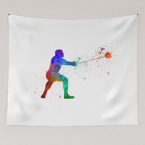Item preview, Hammer throw in watercolor designed and sold by paulrommer.