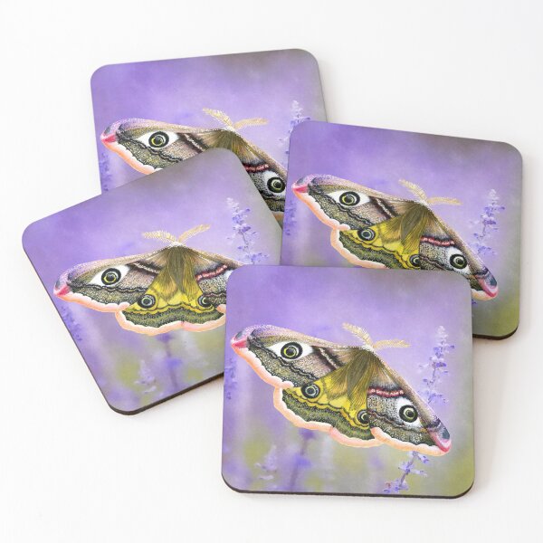 Item preview, Emperor Hawk Moth on Lavender Watercolor Painting Wildlife Artwork designed and sold by Alison Langridge.