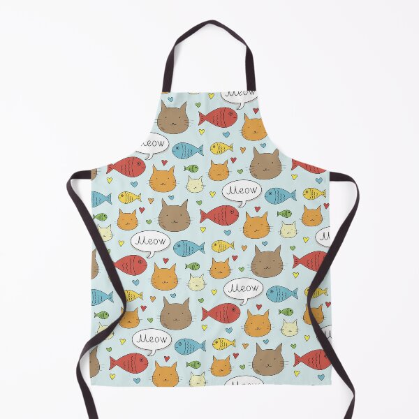 Item preview, Fish and cats pattern designed and sold by Kate-shop.