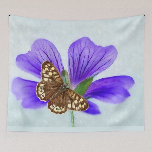 Item preview, Speckled Wood Butterfly Watercolor Painting Wildlife Artwork designed and sold by Alison Langridge.