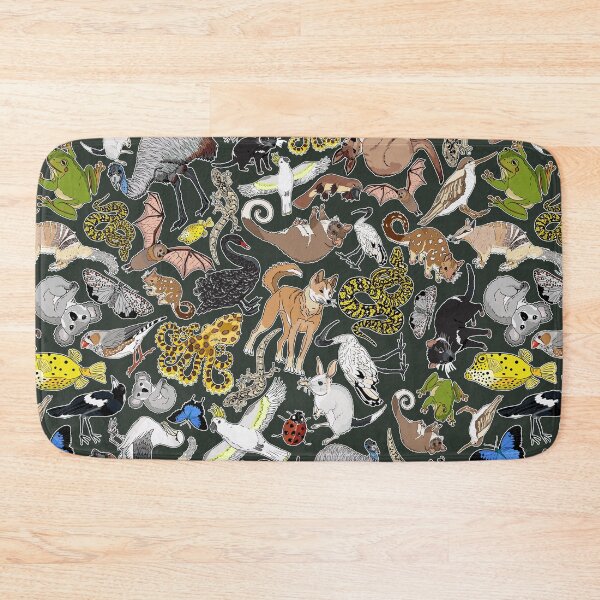 Item preview, fauna Australiana scatter - bottle green designed and sold by Claire Bowley.