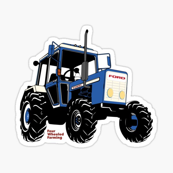 Four Wheeled Farming - Cartoon Tractor Four Wheeled Farming - Cartoon Tractor