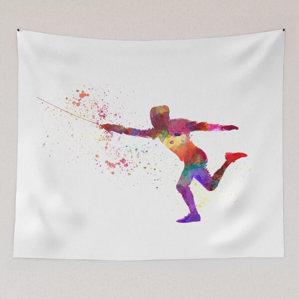 Item preview, Watercolor fencing contest designed and sold by paulrommer.
