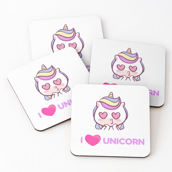 Item preview, I LOVE Rainbow Unicorn type 2 designed and sold by Art Without Curves.
