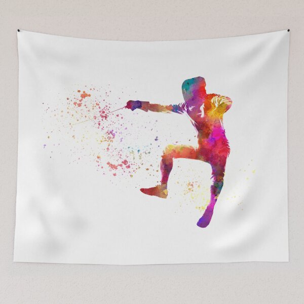 Item preview, Watercolor fencing contest designed and sold by paulrommer.