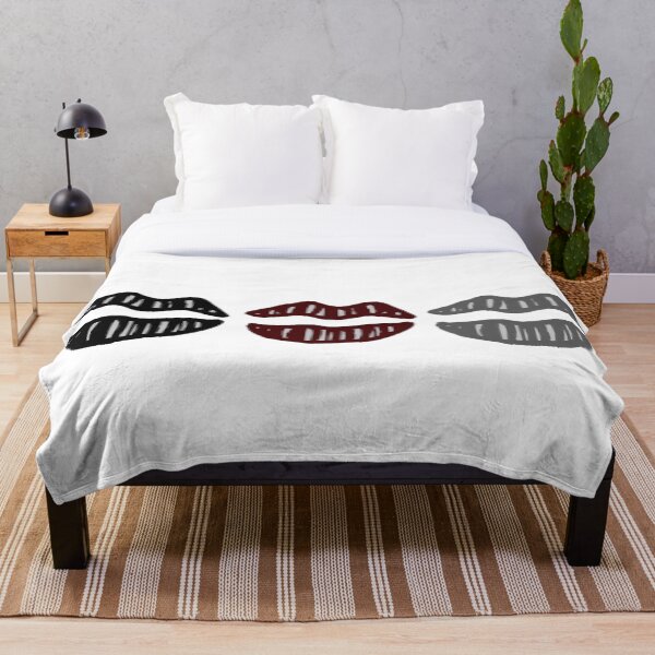 Item preview, Lips (Black Maroon and Grey) designed and sold by Marla Perelmuter.