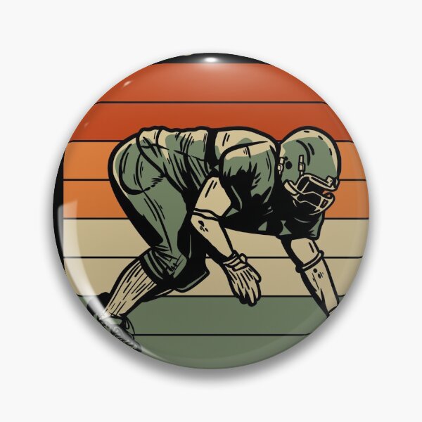 Item preview, T-shirt Design with Keep Calm Tackle Hard Football Player Doing Tackle Position Vintage Illustration designed and sold by Peekonet.
