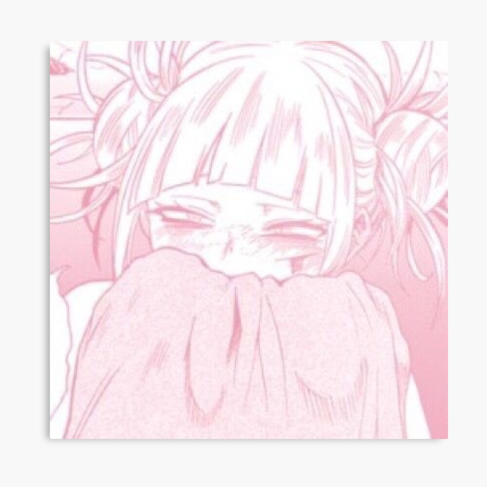 Heart eyes pink Aesthetic Anime pfp Photographic Print for Sale by  otakubento2020