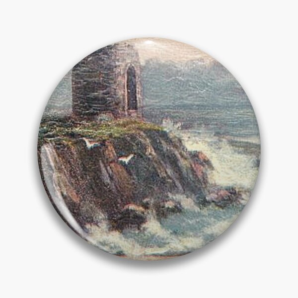 Item preview, Vintage Illustration of rough sea at Lady's Tower, Fife designed and sold by yourscotland.