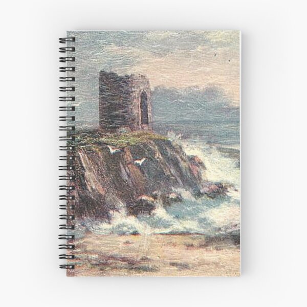 Item preview, Vintage Illustration of rough sea at Lady's Tower, Fife designed and sold by yourscotland.