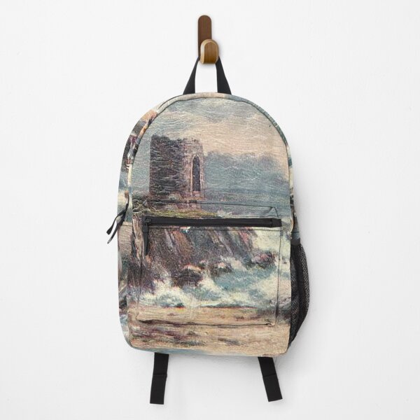 Item preview, Vintage Illustration of rough sea at Lady's Tower, Fife designed and sold by yourscotland.