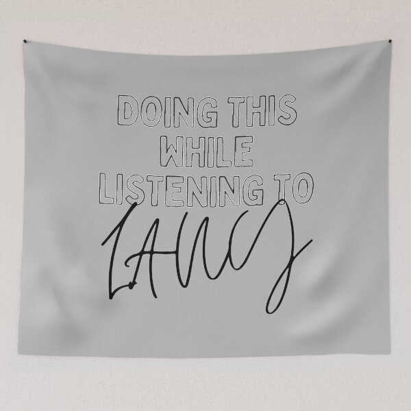 Item preview, Now Playing: LANY in Black Typography Print designed and sold by lineartdesigns.