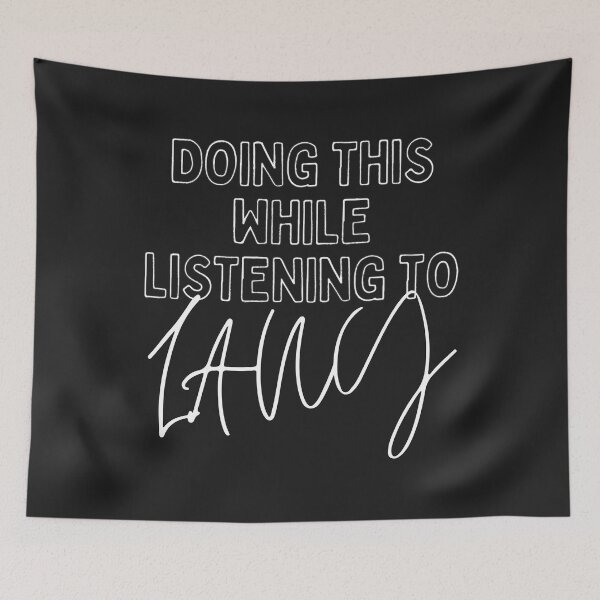 Item preview, Now Playing: LANY in White Typography Print designed and sold by lineartdesigns.