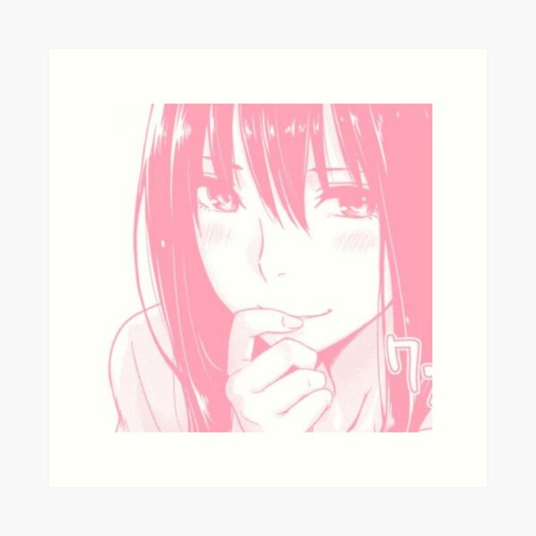 Heart eyes pink Aesthetic Anime pfp | Magnet