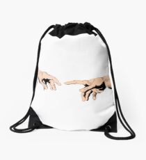 The Creation of Adam - Comic Book, Color. Drawstring Bag