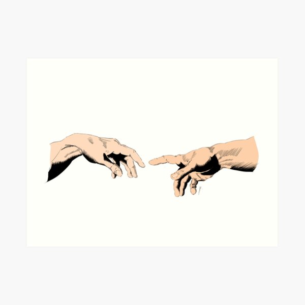 The Creation of Adam - Comic Book, Color. Art Print