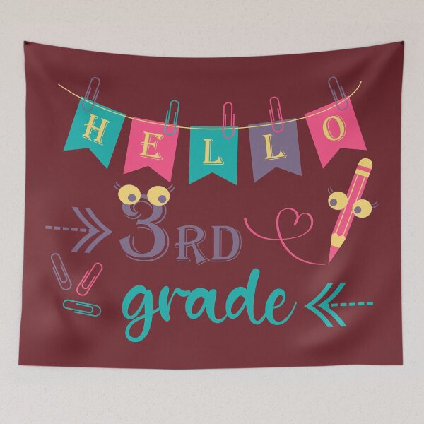 Item preview, Hello third grade Hello 3rd grade designed and sold by CutieBlue.