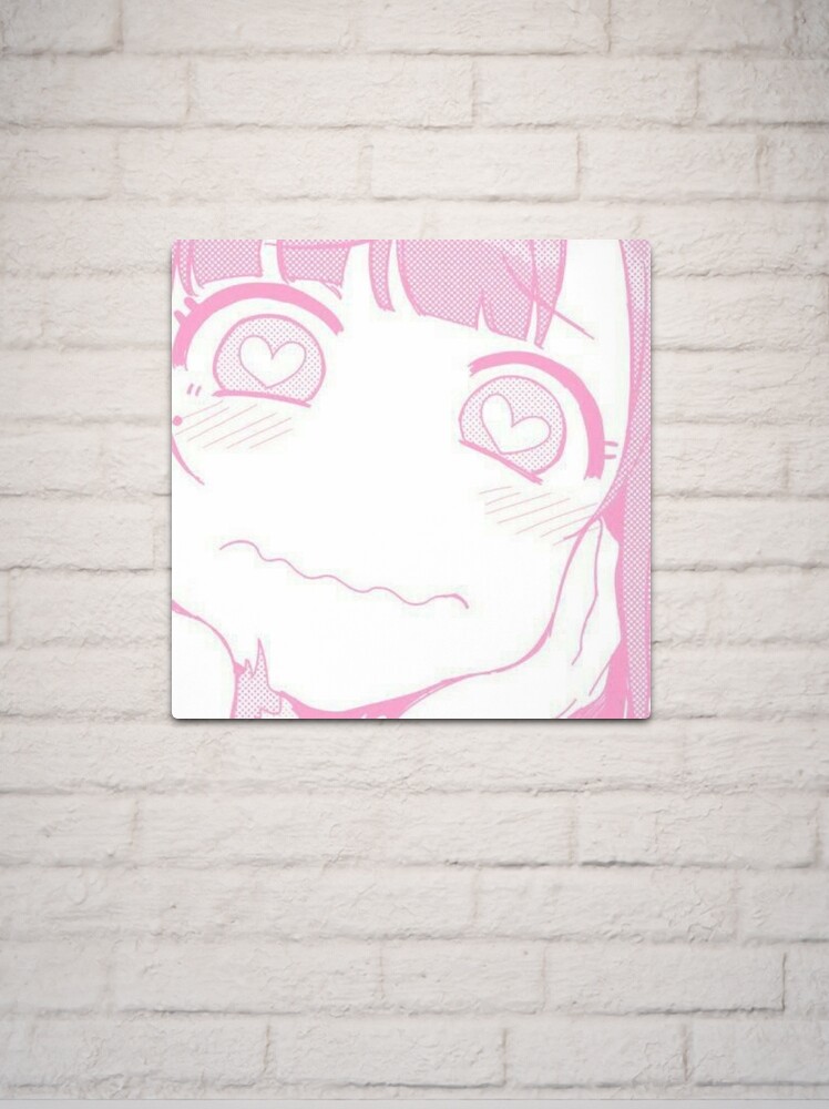 Heart eyes pink Aesthetic Anime pfp | Greeting Card