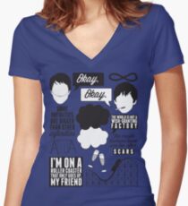 The Fault In Our Stars Collage Women's Fitted V-Neck T-Shirt