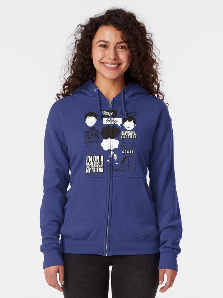Alternate view of The Fault In Our Stars Collage Zipped Hoodie