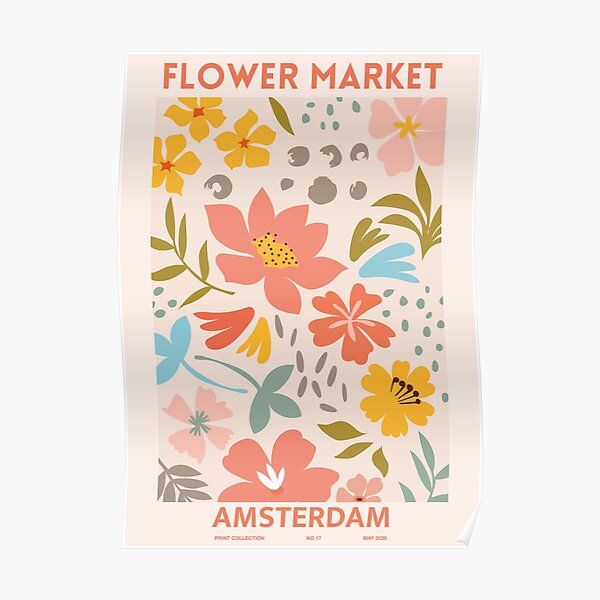 Marché aux fleurs Poster