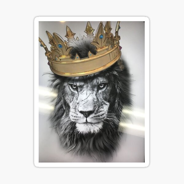 Pegatina «Ilustración de fondo de pantalla de rey león» de Caldwellson99 |  Redbubble