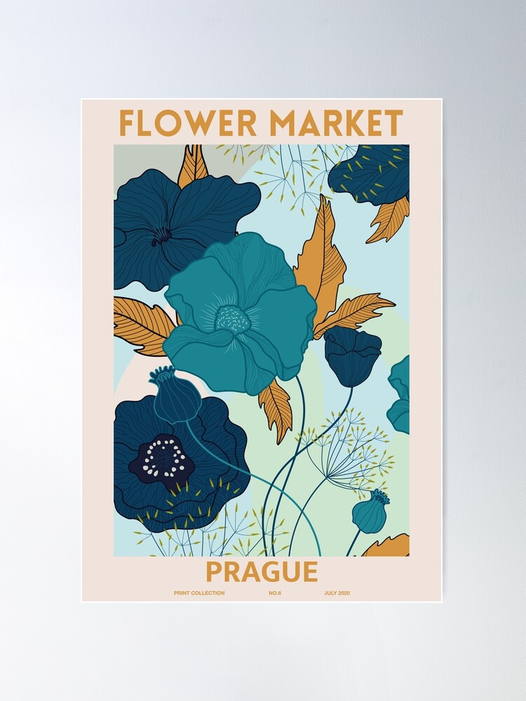 Flower Market Print, Set of 9, Botanical Wall Art, Floral Decor Posters,  New York Poster, Paris Print, Custom Wall Art Set, Digital Download 