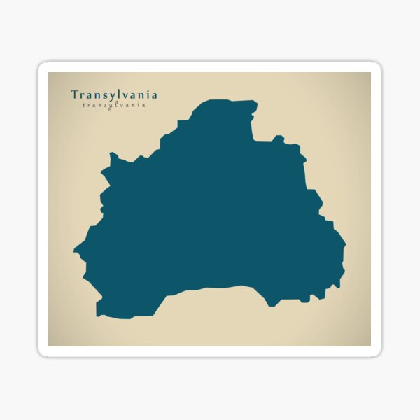 Modern Map Transylvania Region Map Romania RO Sticker For Sale By   St,small,507x507 Pad,600x600,f8f8f8 