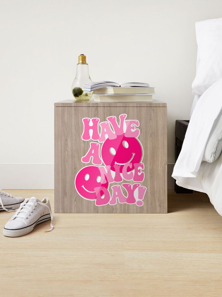 HAVE A NICE DAY! - pink and gold Sticker for Sale by Julia Santos