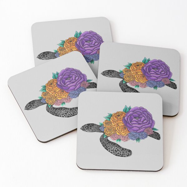 Item preview, Floral Turtle  designed and sold by Melville-Magic.