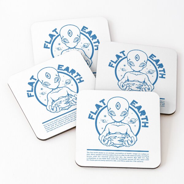 Item preview, Flat Earth Society, Flat Earthers Club, Alien, Blue designed and sold by anghelapparel.