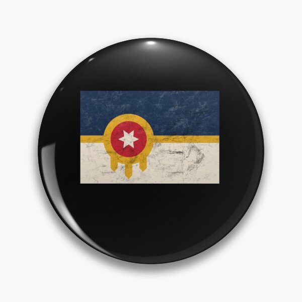 Item preview, Tulsa Oklahoma retro flag designed and sold by mikoala50.