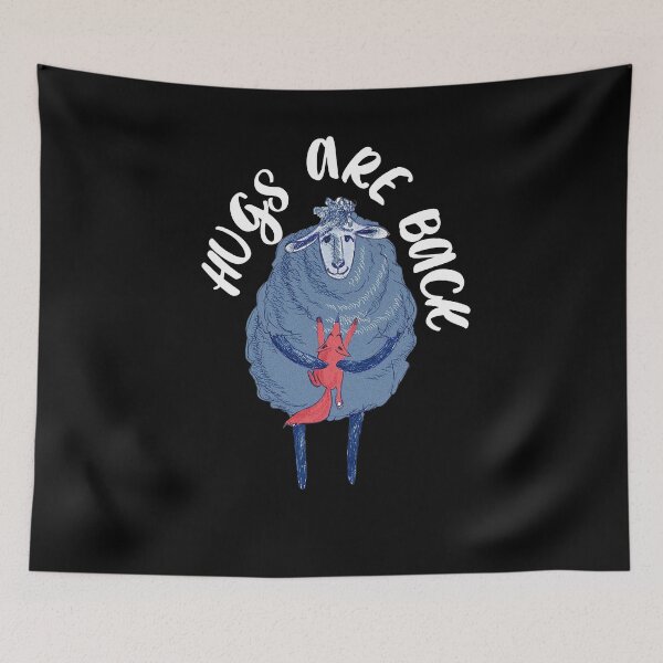 Item preview, Hugs Are Back - sheep and wolf hugging designed and sold by ghazalish.