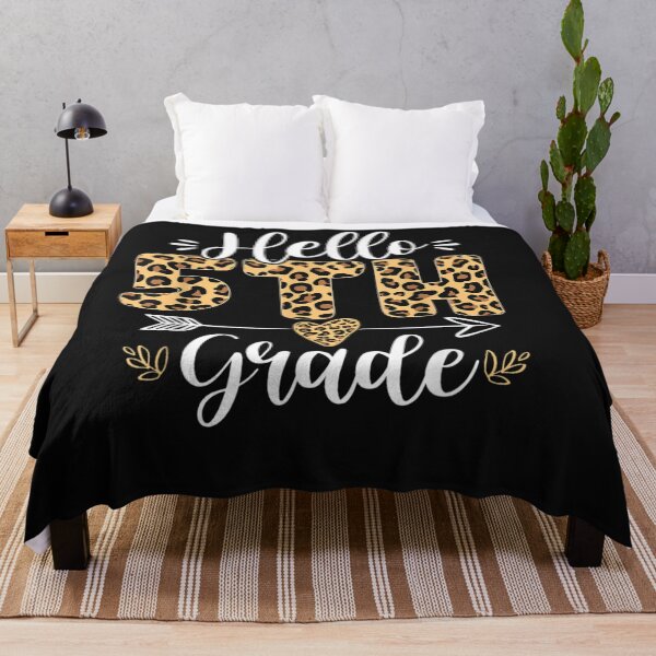 Item preview, hello 5th grade fifth grade teacher leopard back to school designed and sold by anthonybarr1205.