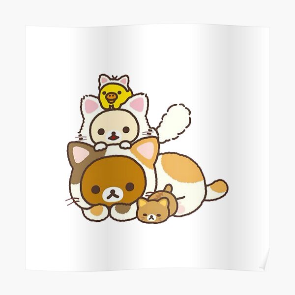 Rilakkuma cat Poster
