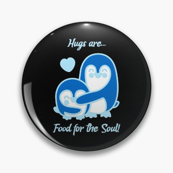 Item preview, Hugs Are...Food for the Soul Penguins embrace designed and sold by LeftFieldFunny.