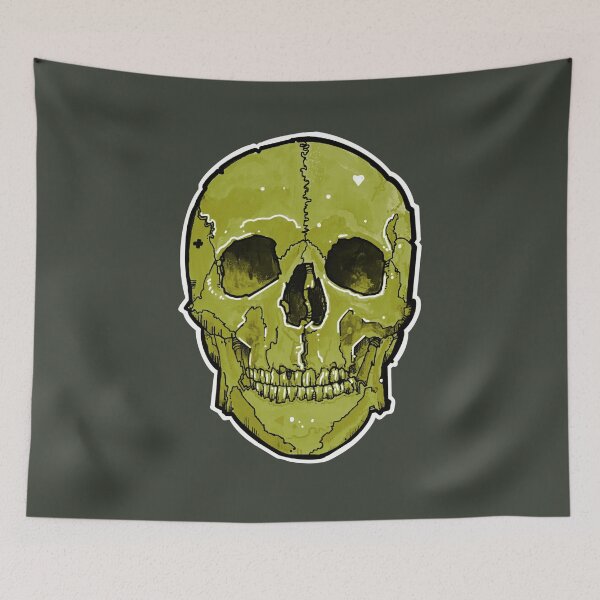 Item preview,  green skull  designed and sold by weilertsen.