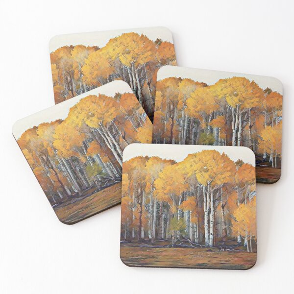 Item preview, The Birches Forest Autumn Aesthetic Calm Watercolor Landscape designed and sold by Vintage Mag.