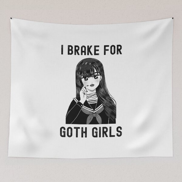 Item preview, i brake for goth girls | vintage designed and sold by SunsetCloud.