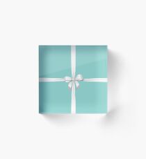Blue Ribbon Gift Acrylic Block