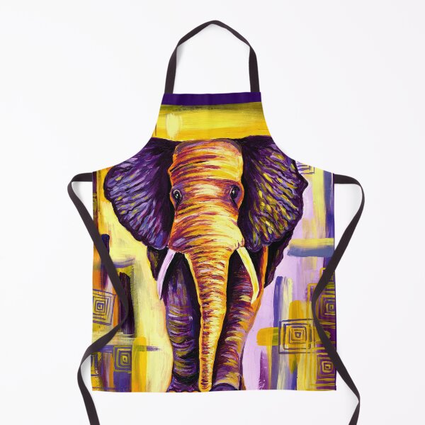 Item preview, Yellow and purple elephant designed and sold by Petsart-Yubis.