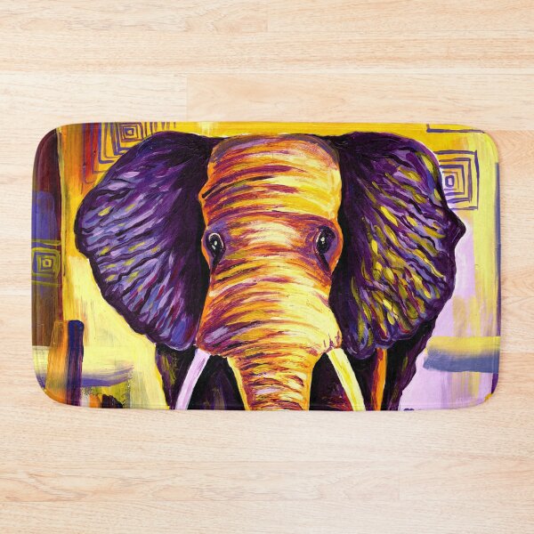 Item preview, Yellow and purple elephant designed and sold by Petsart-Yubis.